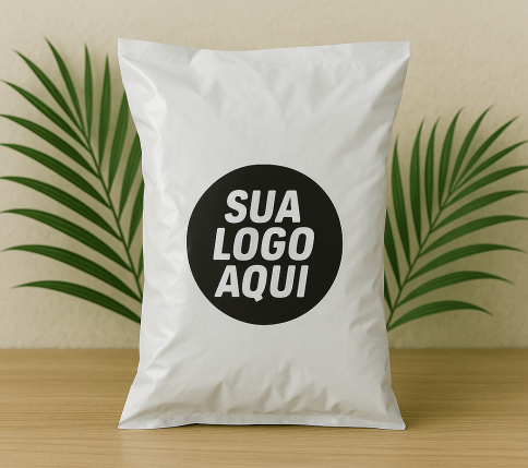 Saco de entrega com folhas tropicais